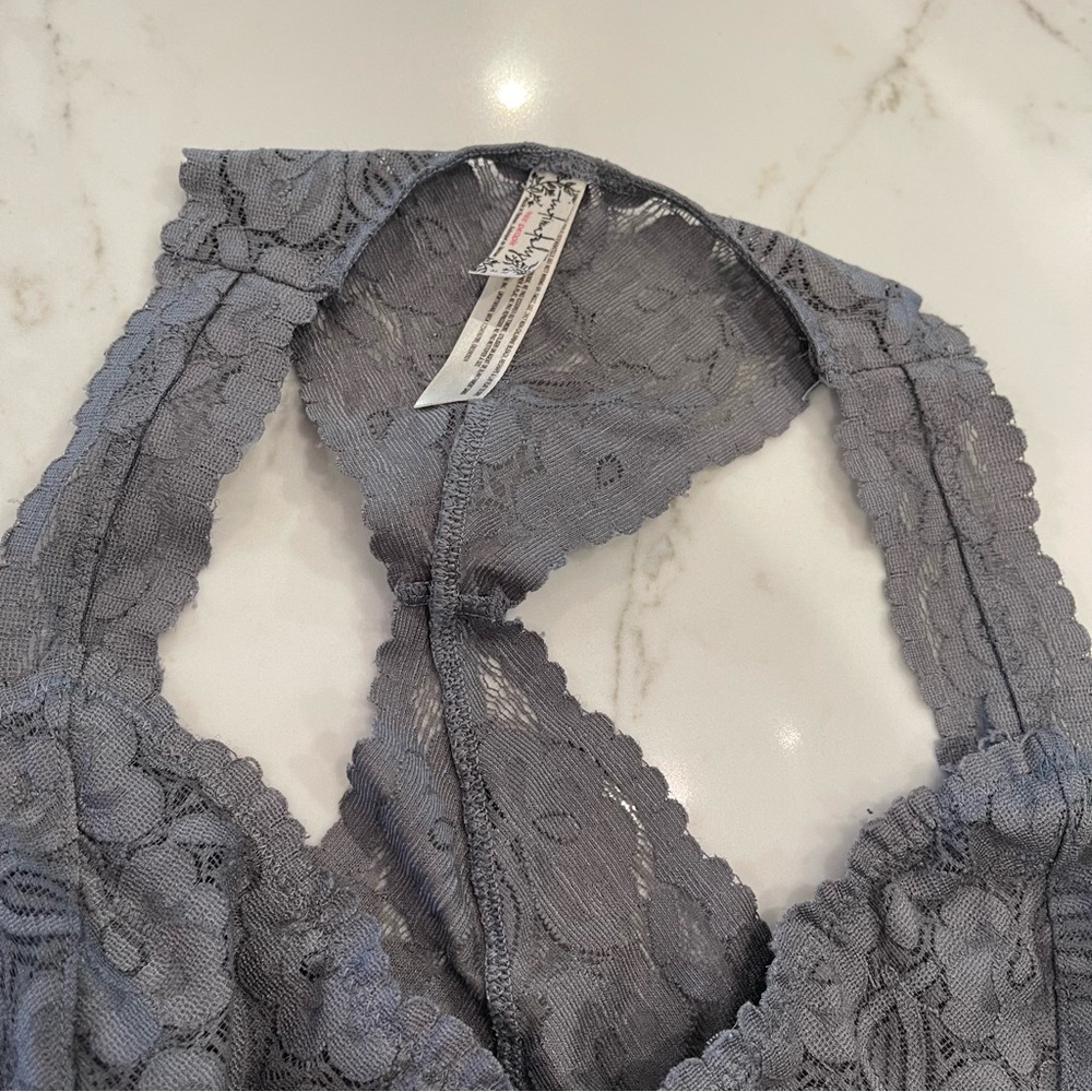 Free People Intimately grey lace Gallon racerback - Picture 7 of 14